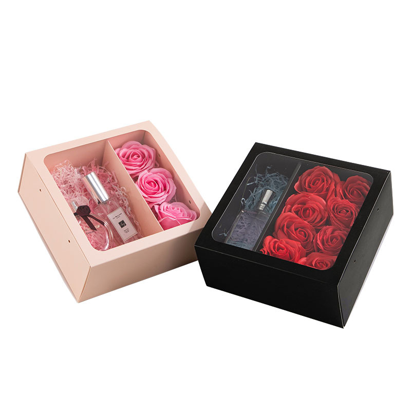 Pull Out Transparent Flower Box Portable dobring Gift Rose Gift Package